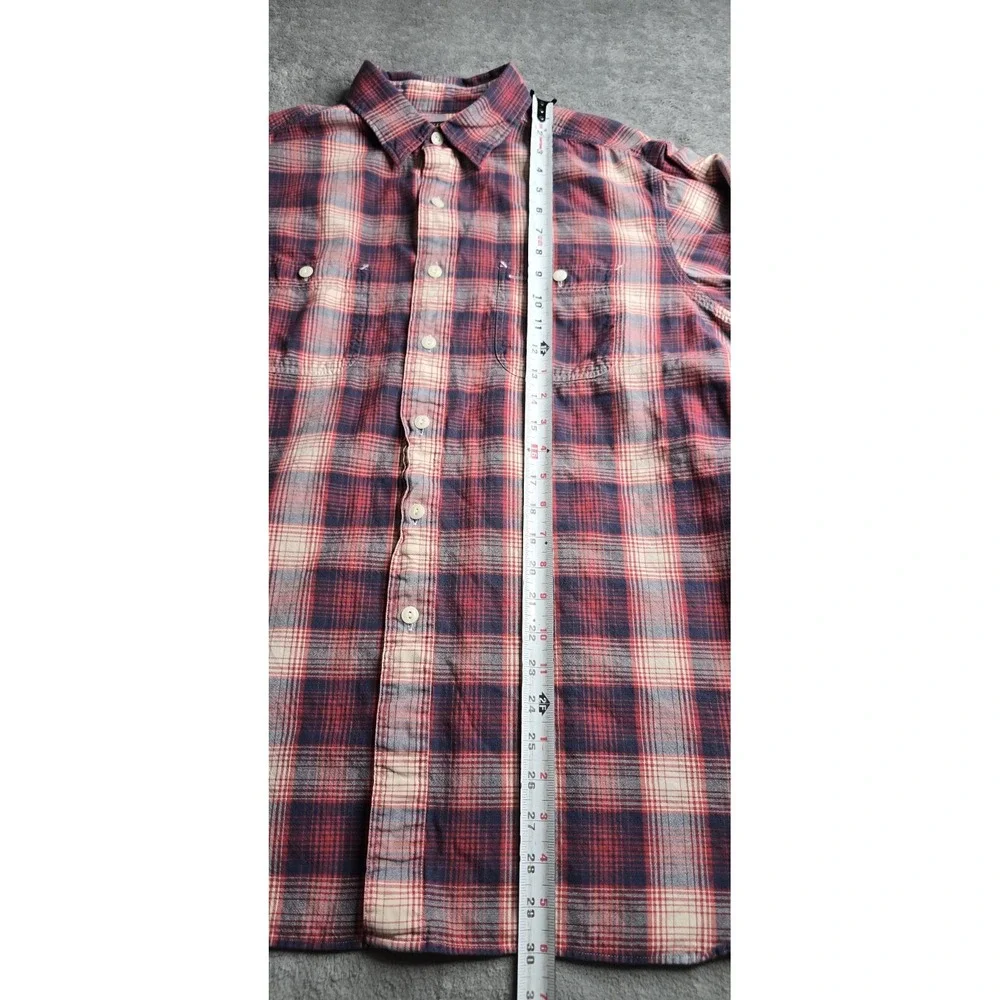 VTG Polo Ralph Lauren US-RL Naval Res Plaid Shirt Mens XL Red Button Up L/S